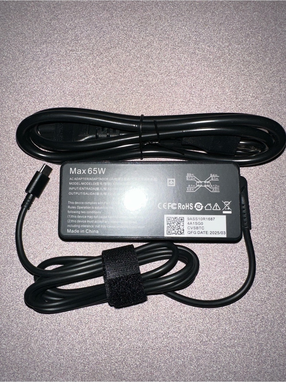 USB-C 65W Power Adapter